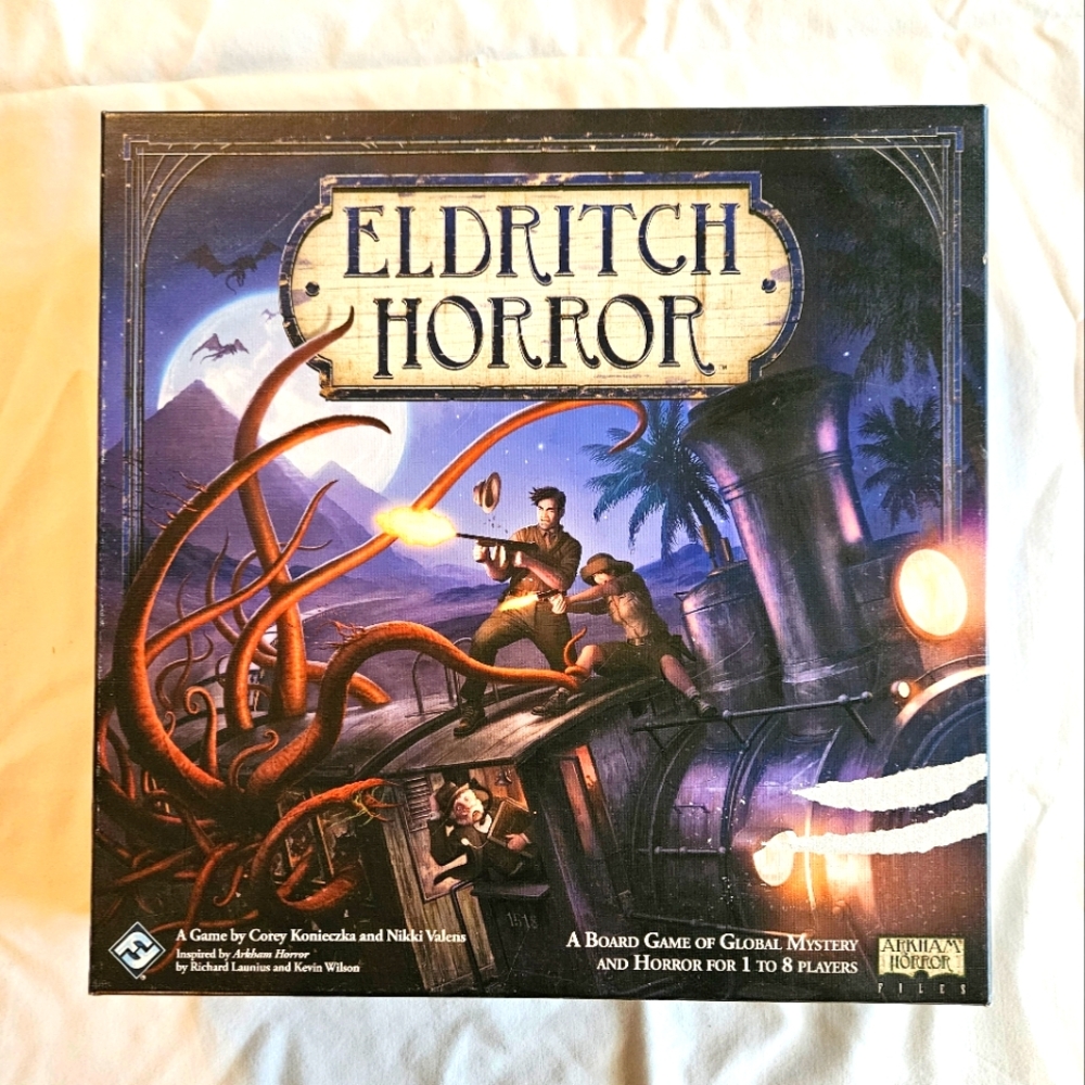 Eldritch Horror: a Board Game of Global Mystery and Horror for 1 to 8 players